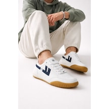 Letao Kauçuk Kaymaz Tabanlı Retro Sneaker Günlük Spor Ayakkabı Beyaz - Lacivert