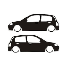 Clio Araba Resmi Cam Sticker Yapıştırma