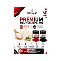 Premium Mum Yapım Hobi Seti - Soya Wax 250 Gr - 2'li Toz Mum Boyası Seti - Kırmızı, Siyah Bkfabsw2502ks Karışık