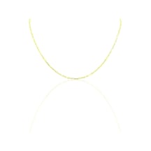 Gümüş 45 Cm Altın Rengi Aralıklı Figaro Zincir Sgtl10100Gold