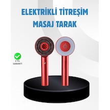 Muratech Saç Büyüme Destekleyici Elektrikli Masaj Tarak Led Ve Titreşimli Kırmızı
