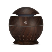 Usb Ultrasonik Nüfuz Edici, 130ml Hacimli, 35db Sessiz, Ev/ofis/araç Kullanıma Uygun, Koyu Ağaç Desenli, Tabanlı Mini Nemlendirici - Diğer