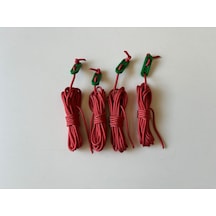 Rainbow 4 Metre x 4 Adet Gergi Aparatlı Çadır  İpi Kırmızı