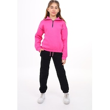 Toontoy Kids Toontoy Kız Çocuk Nakışlı Eşofman Takım Koyu Fuşya