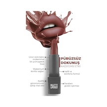Yoğun Renk Veren Uzun Süre Kalıcı Nemlendirici Kadifemsi Mat Ruj - Matte Lipstick 410 Rose Coral Çok Renkli