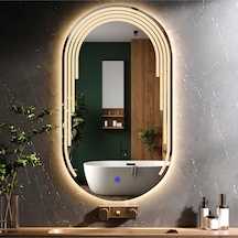 Eloura Günışığı Lazer Kumlamalı Lavabo & Banyo Aynası Dokunmatik Sensörlü 100 X 55 Cm