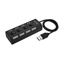 SPEEDUF 4 Port Usb 2.0 Hub Çoğaltıcı Çoklayıcı Switch Işıklı Anah