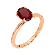Sirius Oval Kesim Garnet Tektaş Yüzük 0831R0012