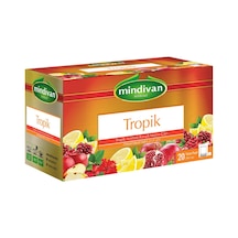 Mindivan Tropik Aromalı Karışık Süzen Poşet Meyve Çayı 20'li