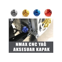 Nmax 125/155 2015-2026 Yağ Seviye Kontrol Cnc Aksesuar Kapak Mavi Renk Mavi