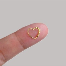 Heppii Gold Kaplamalı Kalp Model Gümüş Hızma Kalp Şekilli Hızma Gümüş