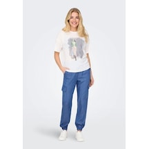 Onlcharıs Lıfe Hw Pb Cargo Pant Cc Wvn Kadın Pantolon 15338316 Mavi