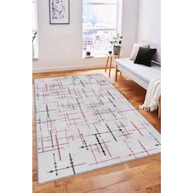 Pembe Vintage Kaymaz Tabanlı Makinede Yıkanabilir Halı Mn09n11