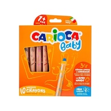 Carioca Jumbo Bebek Ahşap Gövdeli Boya Kalemi 3 In 1 10 Lu 42818 Çok Renkli