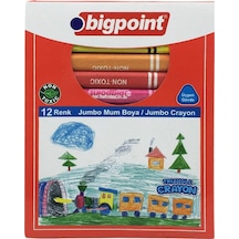 Bigpoint 12 Renk Jumbo Üçgen Mum Boya