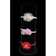 Dikine Süet Kumaş Siyah Renk 50 Cm Taç Standı