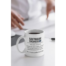 Yazılımcı Mühendis Software Developer Baskılı Kişiselleştirilebilir Eğlenceli Hediyelik Kupa Bardak Beyaz