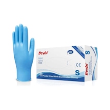 Beybi Nitril Pudrasız Mavi Eldiven 100 Adet