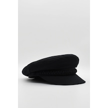 Külah Kadın Kaptan Şapka Yazlık Baker Boy Cap - Siyah