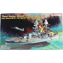 Dragon 7127 1/700 Ölçek, U.s.s. Arizona Bb-39 Savaş Gemisi Ve Ijn Type 97 Kate Bombardıman Uçağı Plastik Model Kiti