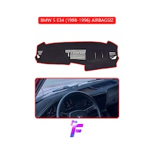 Bmw E34 Airbagsiz 1988-1996 Torpido Örtüsü Güneşten Korur Kolay Montaj Tam Uyum C93 Torpido Halısı