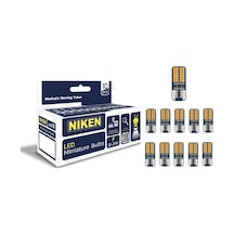 Niken Led Ampul T10 Canbus Park Ledi 24 Ledli 6500k Turuncu 12v-24v 10'lu Paket