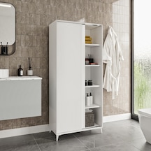 Sürgülü Çok Amaçlı Banyo Dolabı - Tamamı 1. Kalite Mdf Beyaz