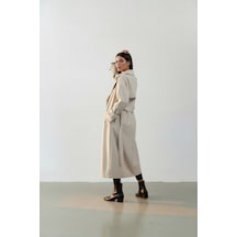 Durivya Reglan Kol Oversize Trençkot Bej