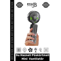Minivantilatör 3 Kademe 1200 Mah Şarjlı Taşınabilir Su Hazneli Püskürtmeli Mini Klima Vantilatör