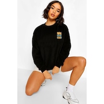 Startmore Anything Possible Oversize Siyah Sweatshirt Vdpswt23 Siyah