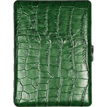 Pearl Japan Cosmos Deri Uzun Sigara Tabakası Croco Yeşil 9lu Pearl Japan Cosmos Deri Uzun Sigara Tabakası Croco Yeşil 9lu