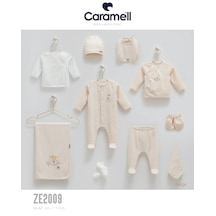 Caramell Barbosa Animal %100 Pamuk 10'lu Hastane Çıkışı Seti 56-62cm Yeni Sezon 2025 Bej