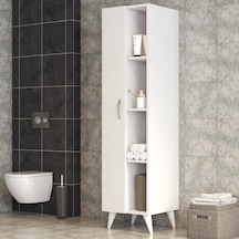 Tek Kapılı Raflı Ütü Masası Dolabı Beyaz - Bdl0301 Beyaz