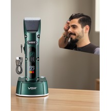 V-696 Tıraş Makinesi, Ayarlanabilir 0.8-2.0mm, Led Ekran, 300 Dakika