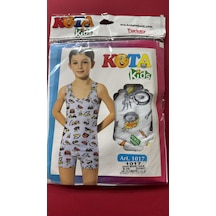 Kota Kids Erkek Çocuk Pamuklu Şortlu Boxer Takım 6 Adet-1017 Beyaz