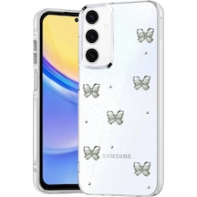 Mey İthalat Samsung Uyumlu Galaxy A35 5g Fiyonk Desenli Kapak - Desen 9 Şeffaf