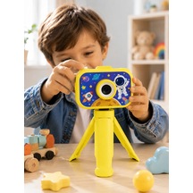 Buğz Çocuk Fotoğraf Makinesi Hd Video Kayıt Özellikli 2.0 İnç Ekranlı Type-c Şarjlı Dijital Kamera - Buğz