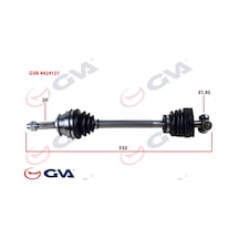 Gva Komple Aks Sol Uno 70 1.4i 94-00 552mm Gva 4424121 7637734