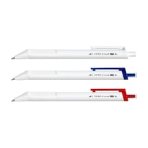Klasik Siyah Mavi Kırmızı Tükenmez Kalem 0.5 MM 3'lü Set