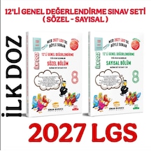 2027 Lgs 8. Sınıf İlk Doz 12'li Genel Değerlendirme Sınav Seti Sayısal + Sözel 1. Dönem Sinan Kuzucu