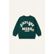 Defacto Oversize Baskılı Arma Detaylı Sweatshirt Erkek Bebek I0317a526augn1116 Yeşil-gn1116