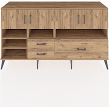 Kronos Konsol 8 Raflı 3 Çekmeceli 4 Kapaklı 176x59x99 Çam-çam Çam-çam