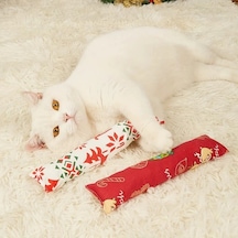 Yılbaşı Konseptli Hışırtılı Bez Kedi Oyuncağı Çok Renkli