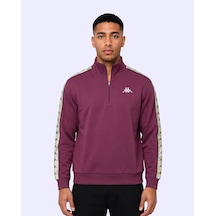 Kappa Authentic 222 Banda Pulliogt Erkek Bordo Regular Sweatshirt