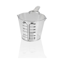 Çift Taraflı Ölçü Kabı 500ml Bx40 Ahşap - Şeffaf
