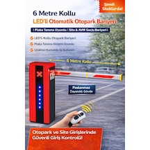 Avax Mc6 Led Li 6 Metre Kollu Otomatik Otopark Bariyeri Uzaktan Kumandalı Site & Avm Araç Giriş Sistemi