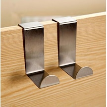 Mutfak Banyo Havlu Bornoz Askısı Kapı Arkası Metal Askı 2 Adet 4cm-2cm Çok Renkli