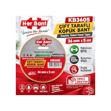 Çift Taraflı Köpük Bant 36 Mm X 5 Mt Diğer