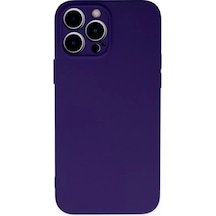 Newface Apple İphone 13 Pro Max Kılıf Nano İçi Kadife Silikon - Mor