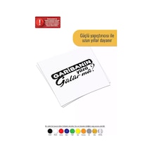 Garibanın Yüzü Gülür Mü - Araç, Oto, Laptop, Duvar Uyumlu Sticker 30 15 Cm